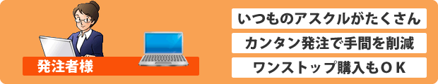 発注者の皆様は　いつものアスクルが、さらに使いやすく、発注が楽しい！